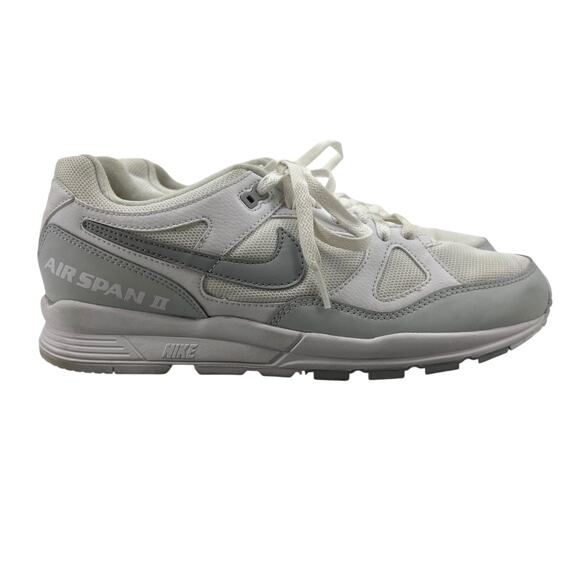Nike Mens 9.5 Air Span 2 Athletic Sneaker Retro White Golf Grey Shoe AH8047-105 - Picture 1 of 13